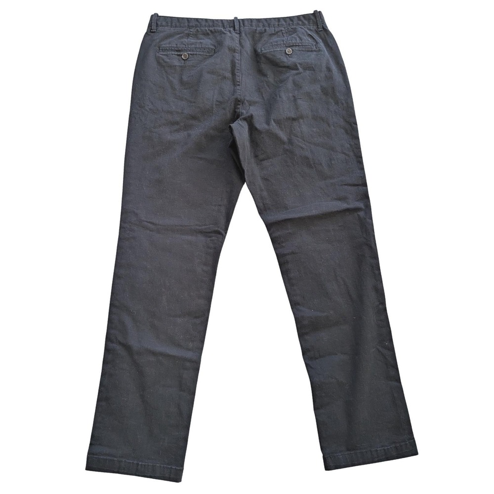 Original Penguin Black Chino Pants Cotton Stretch Straight Mens Sz 36x32 Preppy